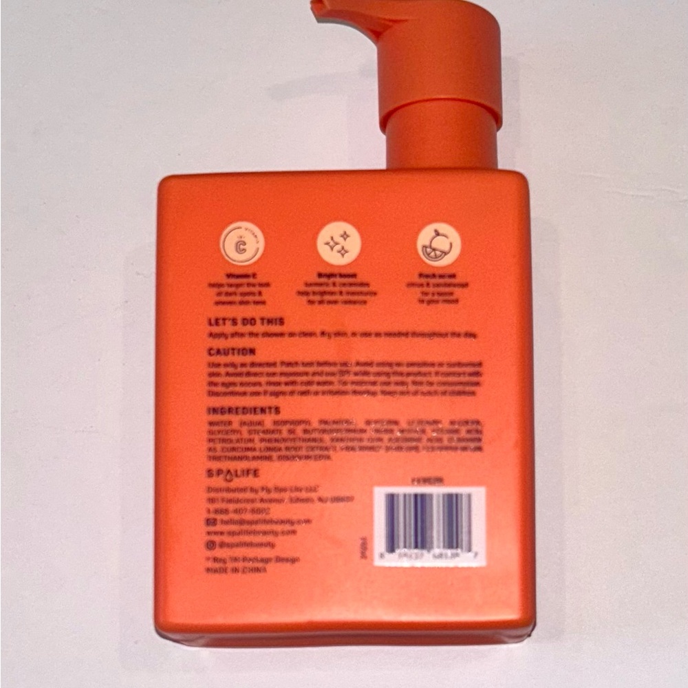 Spa Life Brighten and Glow Vitamin C Body Lotion - Orange - Picture 2 of 2